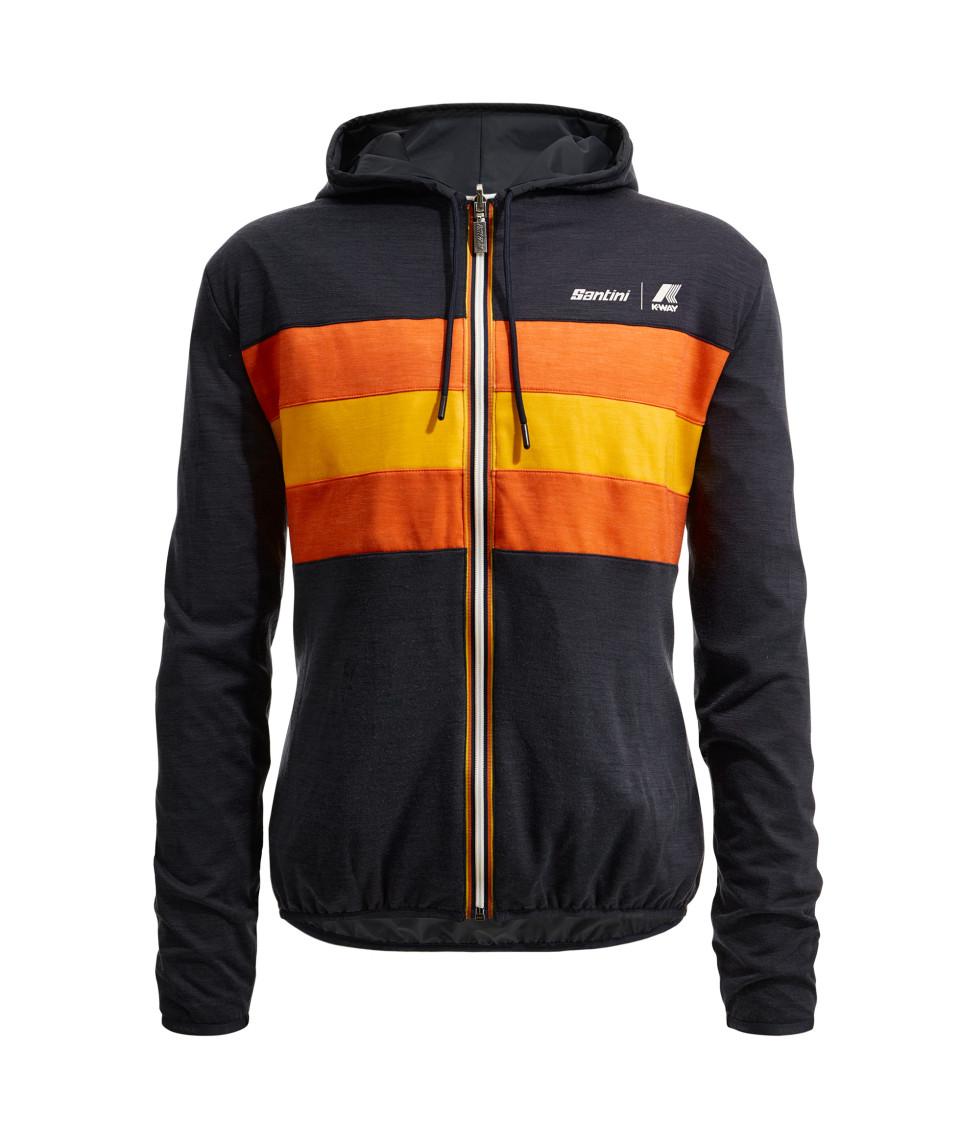 Santini SANTINI x K-WAY - GIACCA ANTIVENTO REVERSIBILE Qualità Garantita
