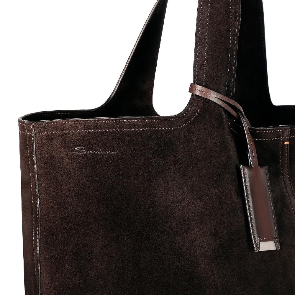 ﻿Santoni Borsa in suede testa di moro Moda
