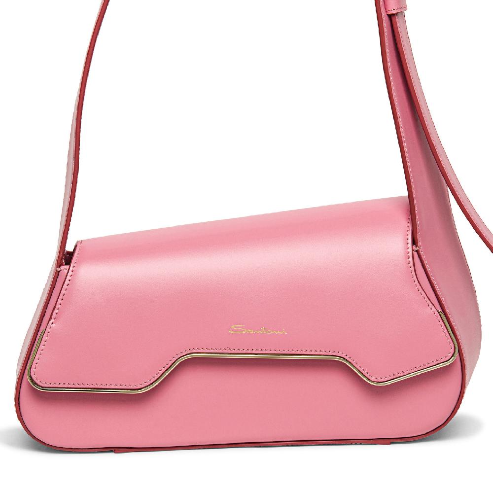 Santoni Borsa ThePluto in pelle rosa Italia