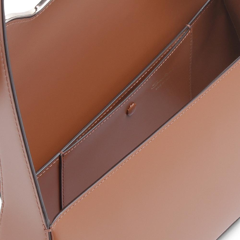 Santoni Borsa ThePluto in pelle marrone In Linea