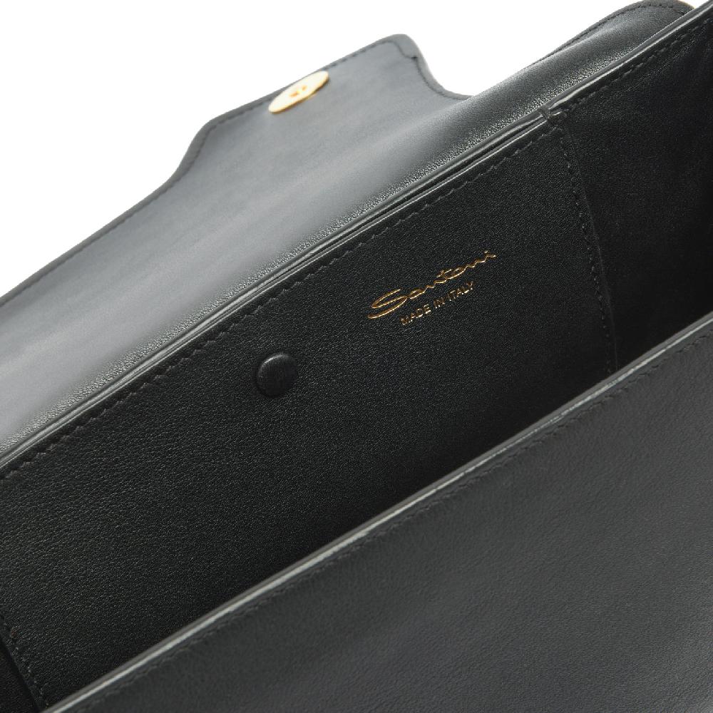 Santoni Borsa ThePluto in pelle nera Qualità
