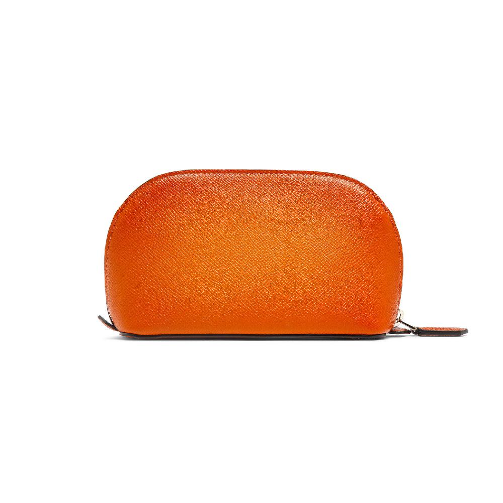 Santoni Pouch in Saffiano arancione Negozi Online