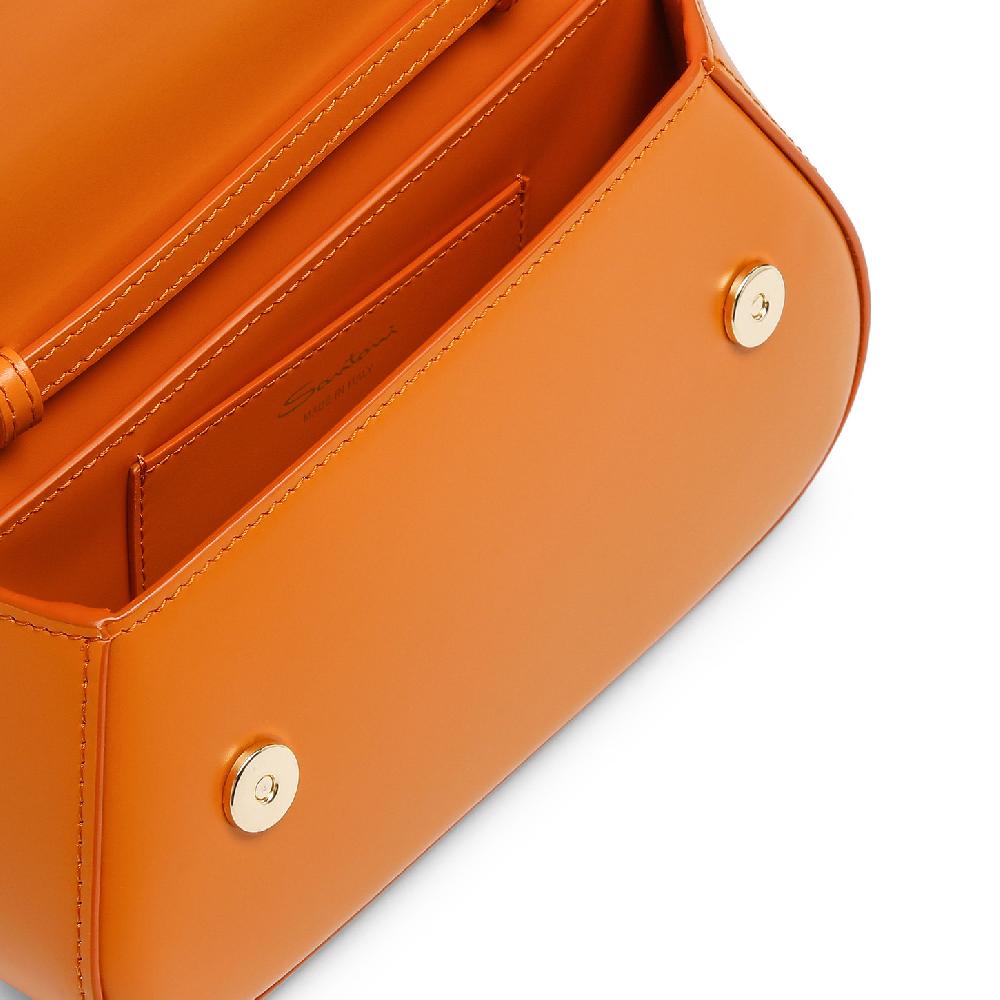 Santoni Borsa ThePluto a tracolla in pelle arancione Fino Al -60%