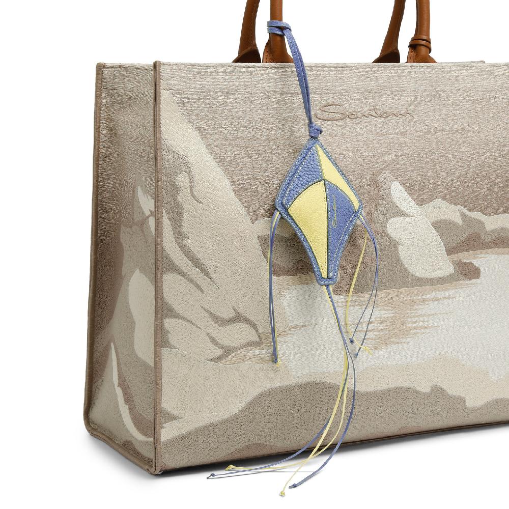 Santoni Charm aquilone in pelle multicolore Presa