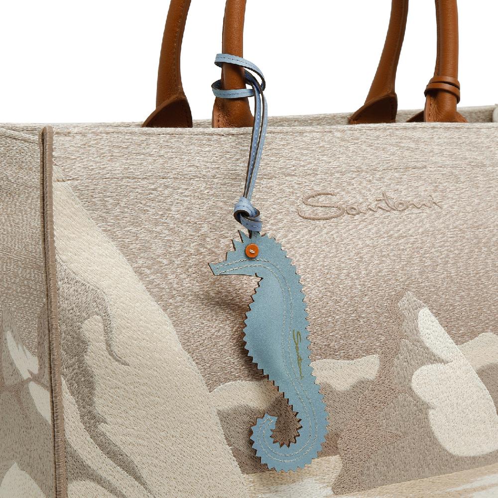 Santoni Charm cavalluccio marino in pelle arancione Online