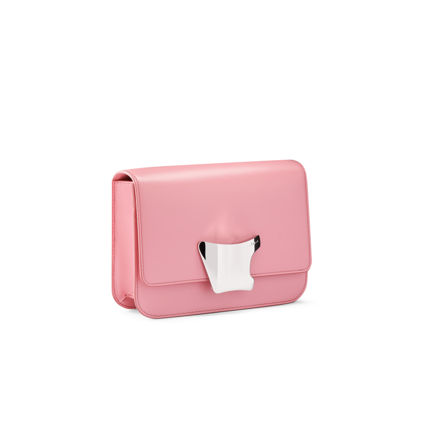 Santoni Borsa a tracolla in pelle rosa Offerte