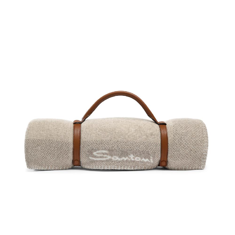 Santoni Coperta in cashmere beige In Saldo