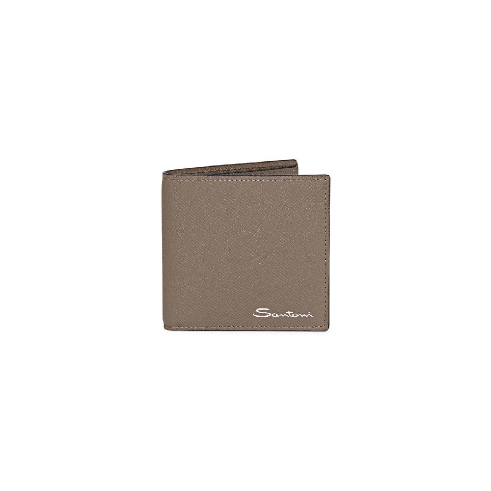 Santoni Portafoglio in saffiano beige Qualità