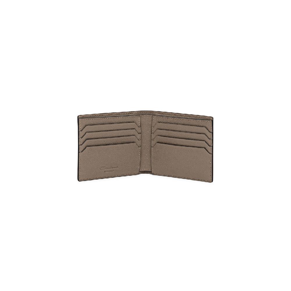Santoni Portafoglio in saffiano beige Qualità
