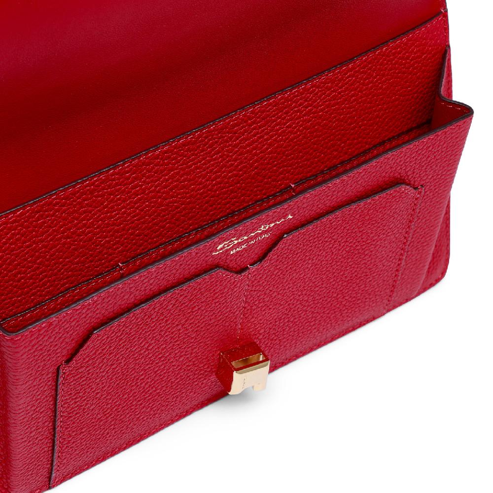 Santoni Porta documenti in pelle rossa Offerta