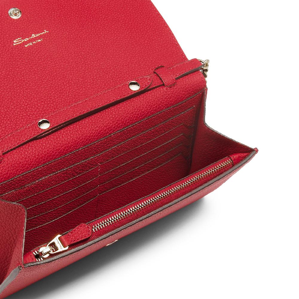 Santoni Borsa a tracolla in pelle rossa Online
