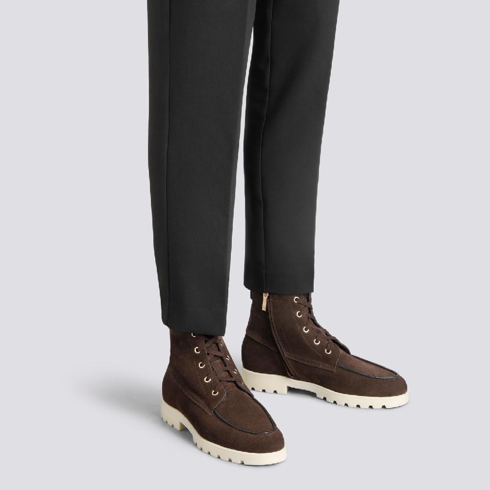 Santoni Stivaletto da donna in suede testa di moro Offerte