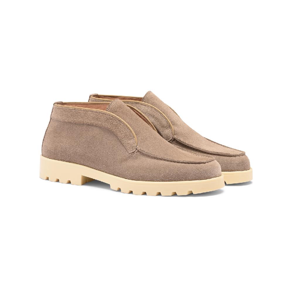 Santoni Stivaletto desert da donna in suede tortora Vendita Economica