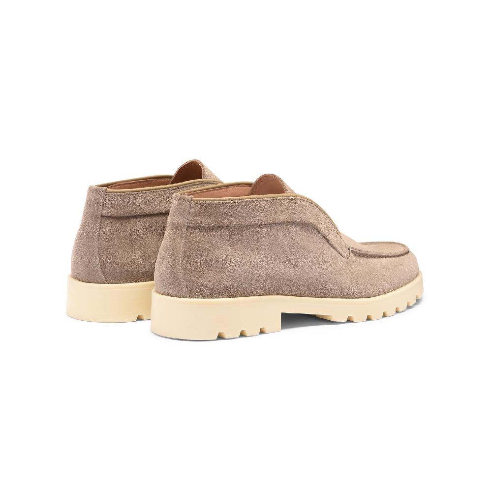 Santoni Stivaletto desert da donna in suede tortora Vendita Economica