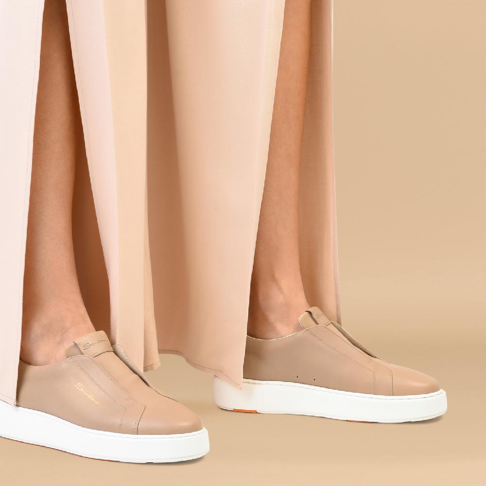 Santoni Sneaker slip-on da donna in pelle rosa I Più Venduti