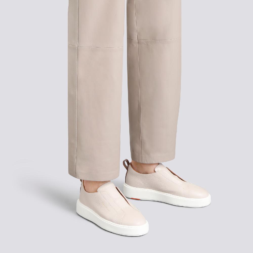 Santoni Sneaker slip-on da donna in pelle bottalata nude Vendite Flash