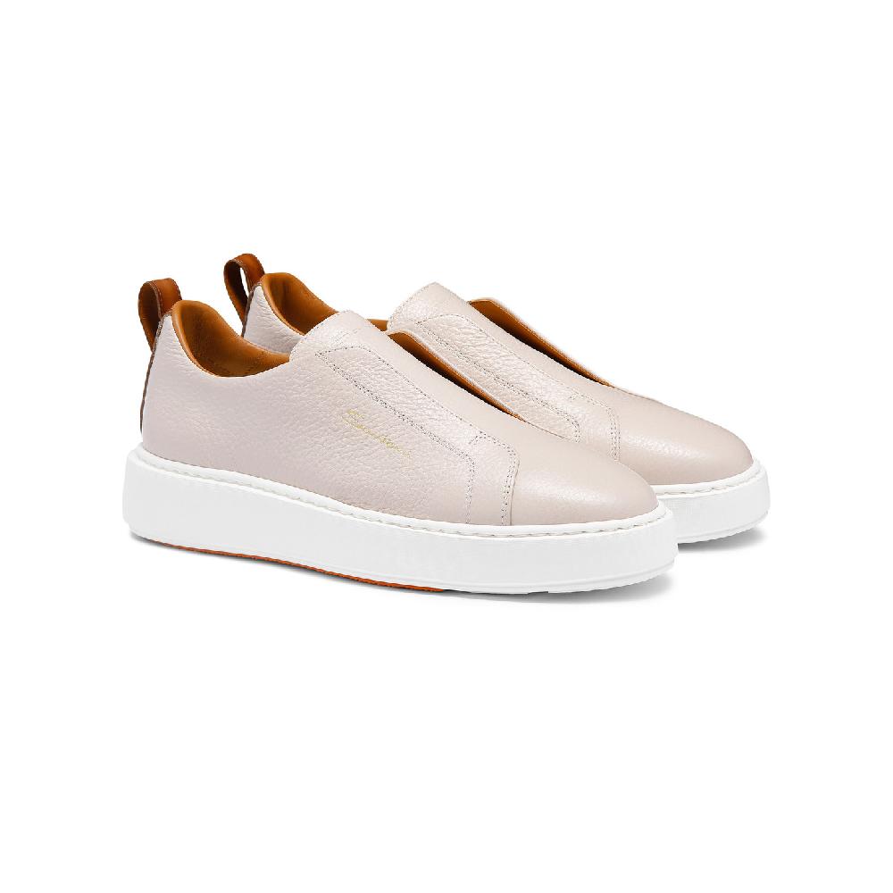 Santoni Sneaker slip-on da donna in pelle bottalata nude Vendite Flash