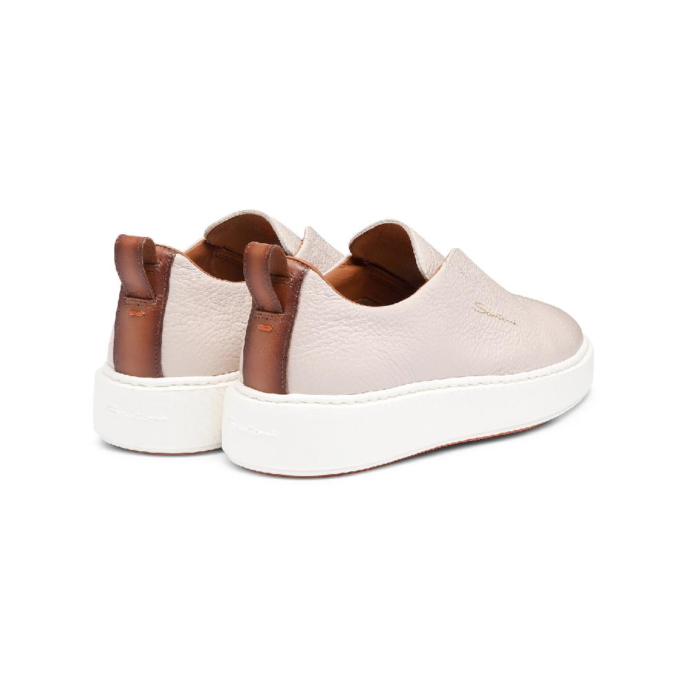 Santoni Sneaker slip-on da donna in pelle bottalata nude Vendite Flash