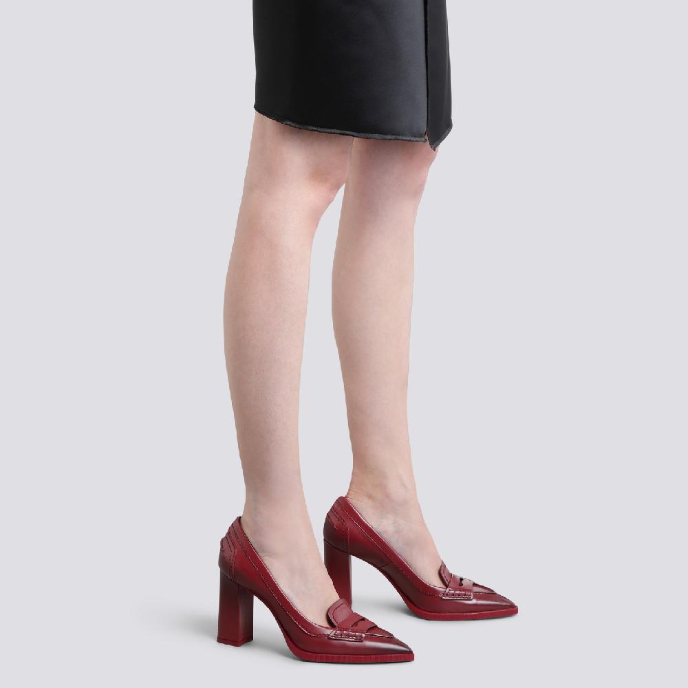 Santoni Décolletés tacco alto da donna in pelle rossa Italy