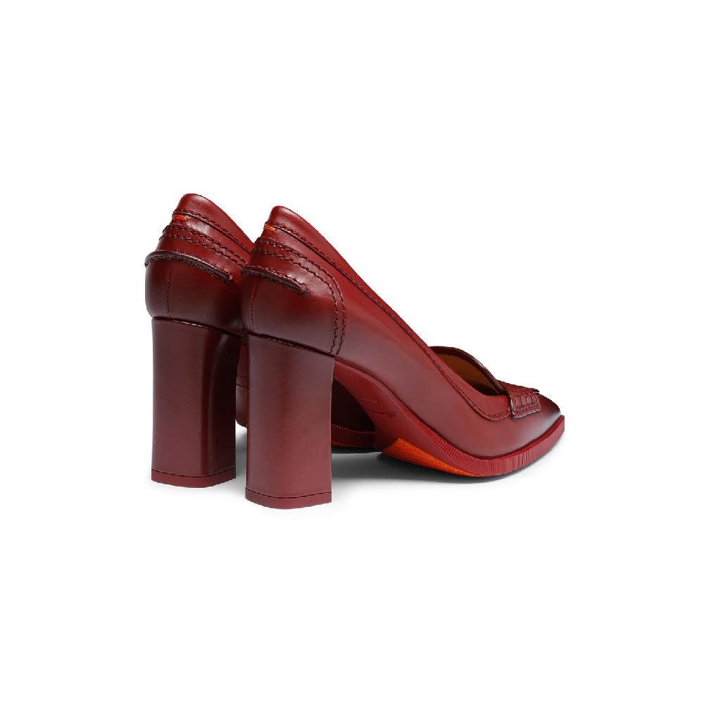 Santoni Décolletés tacco alto da donna in pelle rossa Italy