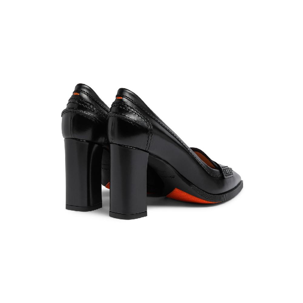 Santoni Décolletés tacco alto da donna in pelle nera Italia