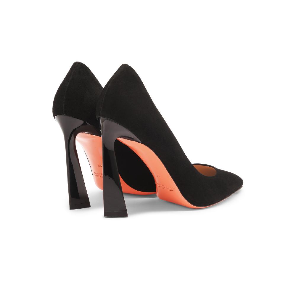 Santoni Décolletés tacco alto da donna in suede nero 2025