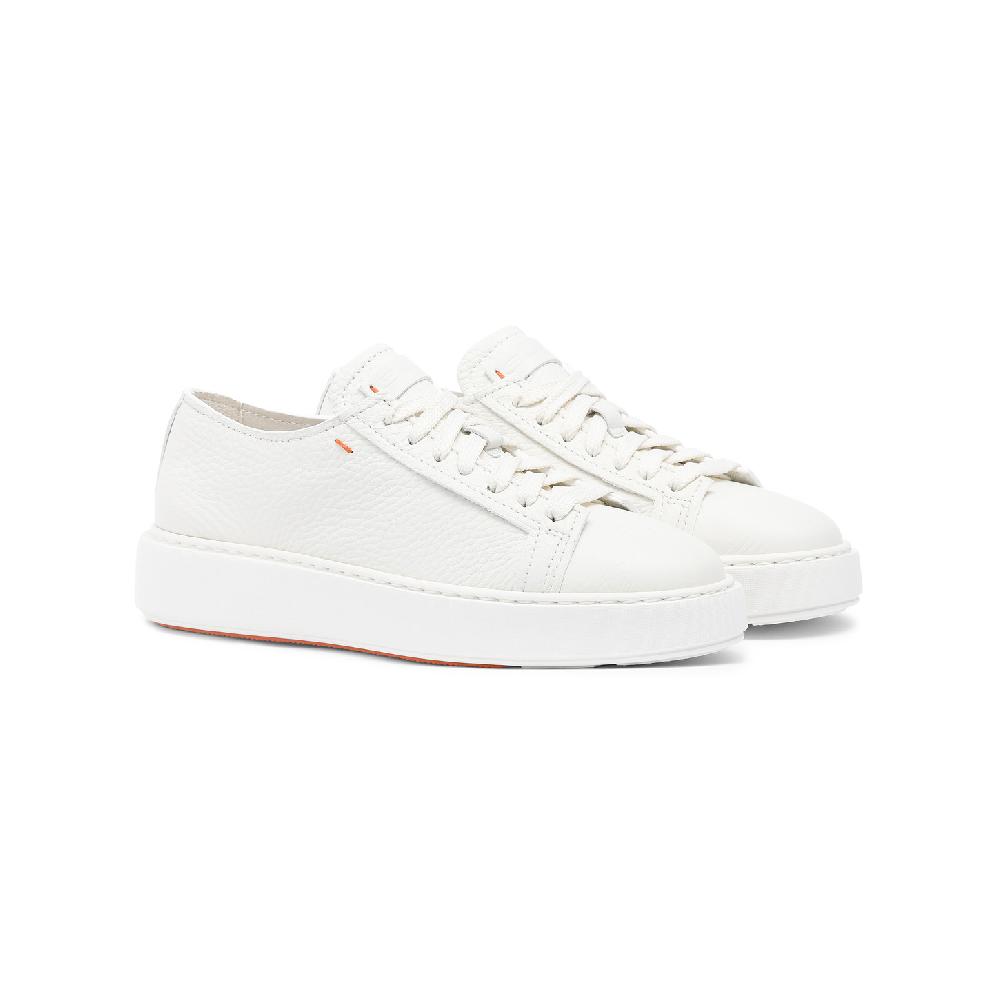 Santoni Sneaker da donna in pelle bottalata bianca Qualità