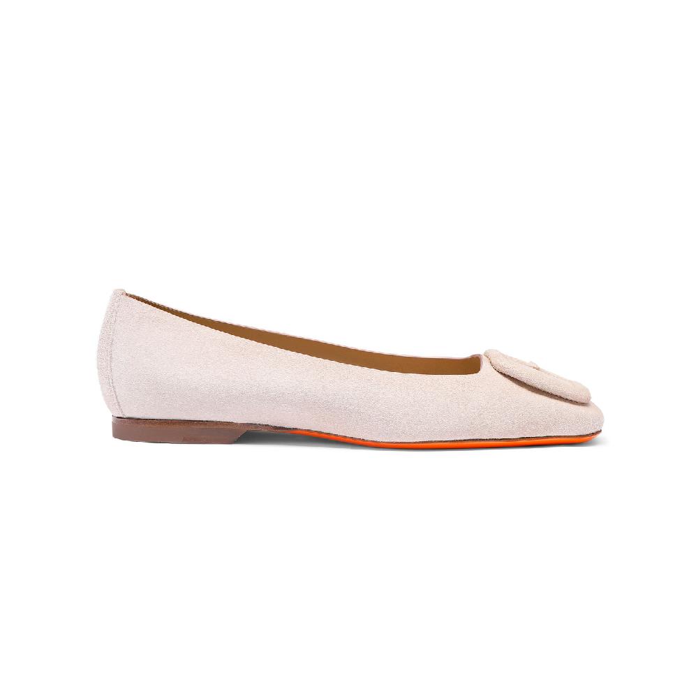 Santoni Ballerina da donna in suede rosa Negozi Online