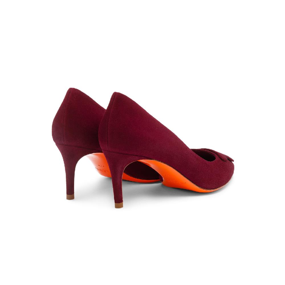 Santoni Décolletés tacco medio Santoni Sibille da donna in suede bordeaux Online Outlet