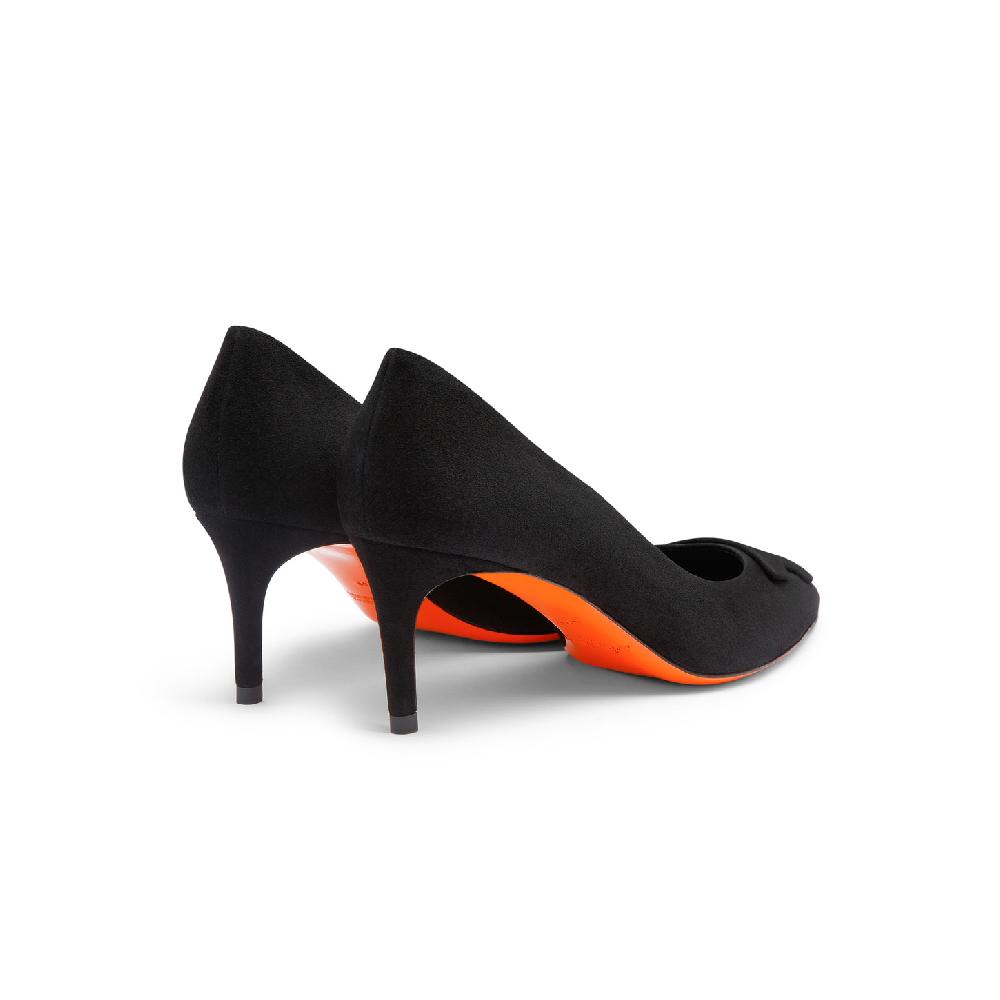 Santoni Décolletés tacco medio Santoni Sibille da donna in suede nero Affare Del Giorno