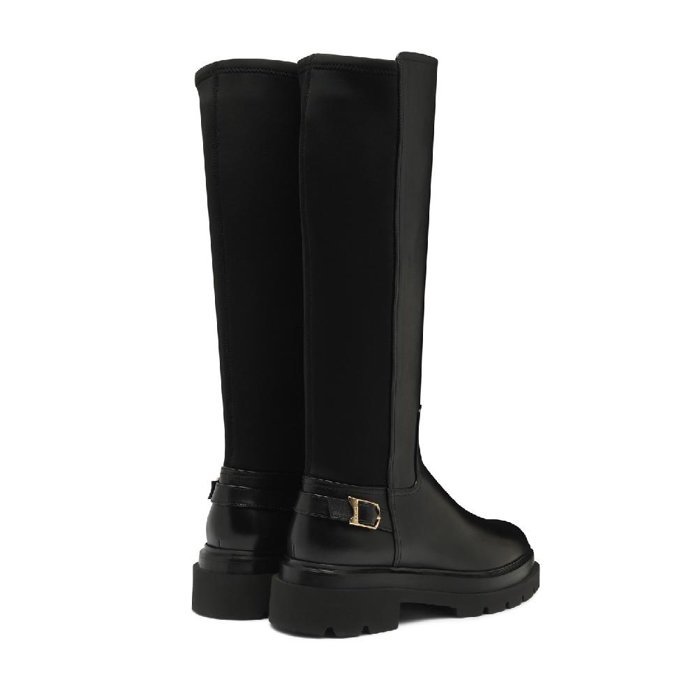 Santoni Stivale da donna in pelle nera Prezzo Ridotto