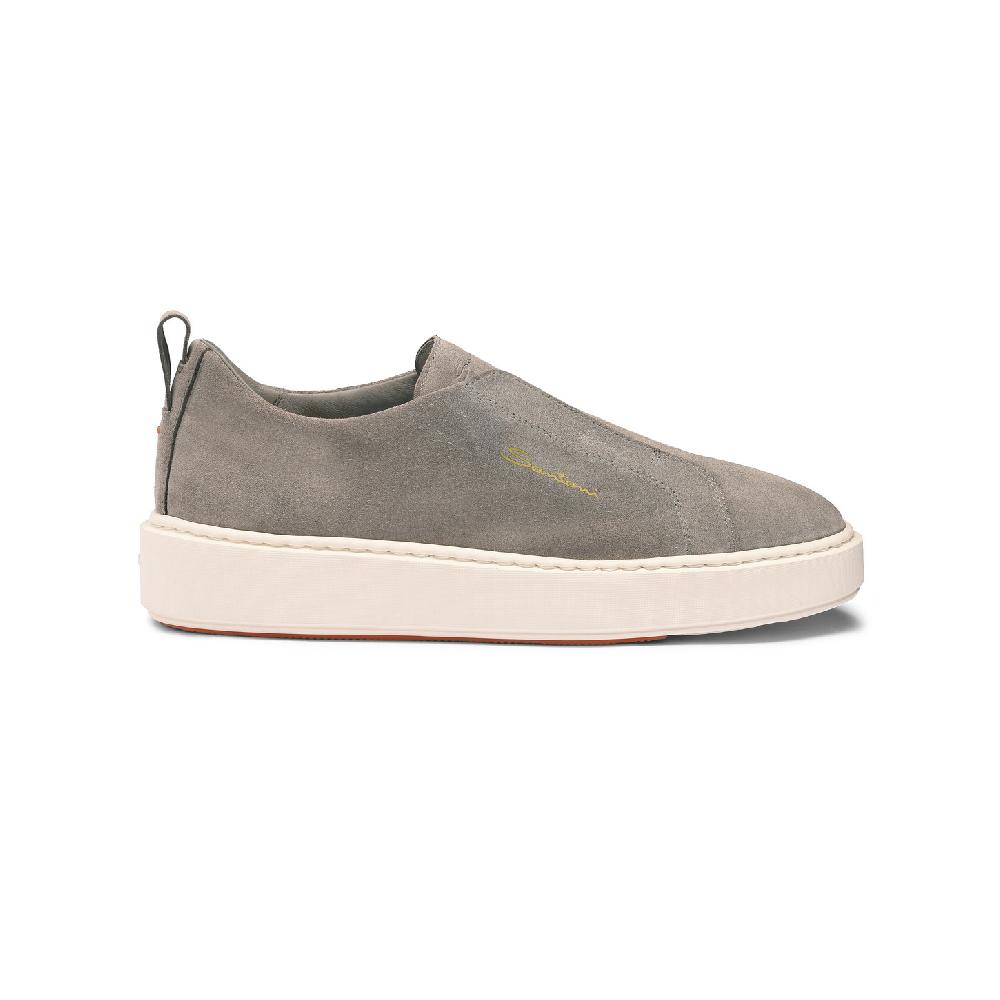 Santoni Sneaker slip-on da donna in suede grigio Economico