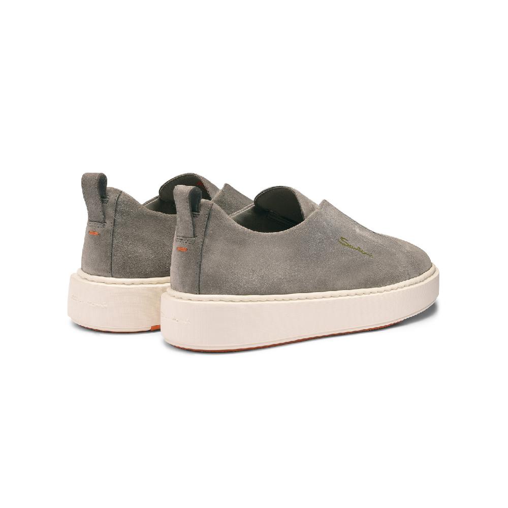 Santoni Sneaker slip-on da donna in suede grigio Economico