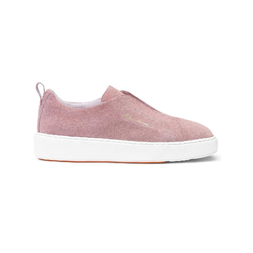 Santoni Sneaker slip-on da donna in suede rosa Online