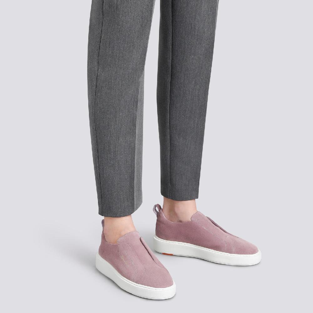 Santoni Sneaker slip-on da donna in suede rosa Online