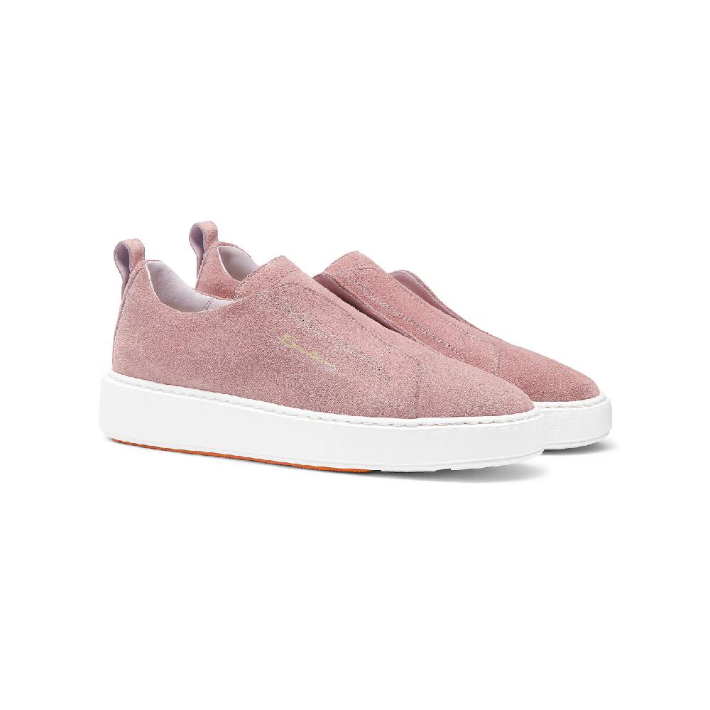 Santoni Sneaker slip-on da donna in suede rosa Online