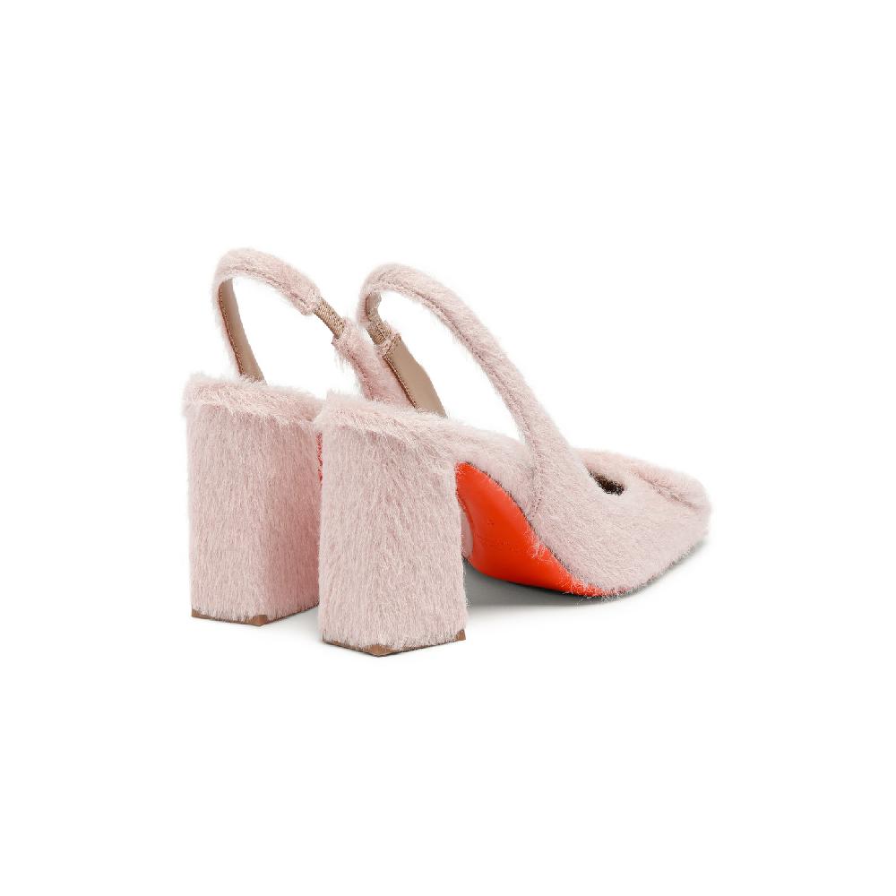 Santoni Décolletés tacco alto da donna in lana rosa Vendita Calda