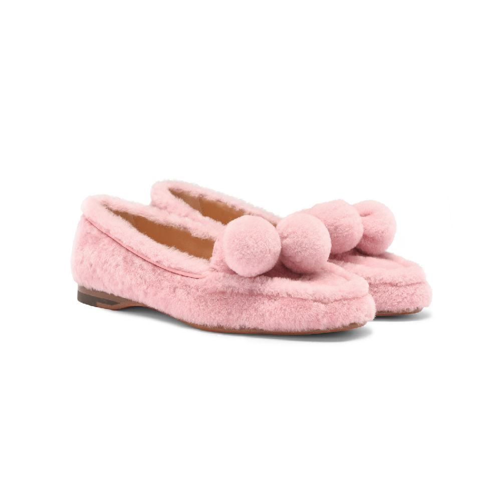 Santoni Mocassino Andrea da donna in pelliccia rosa I Più Venduti
