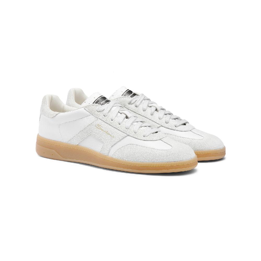 Santoni Sneaker DBS Oly da donna in pelle bottalata bianca Negozio