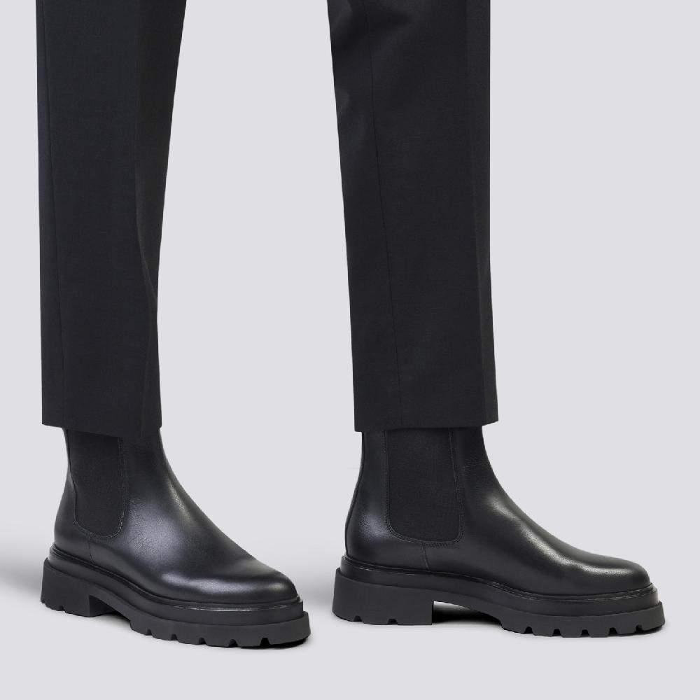 Santoni Stivaletto chelsea da donna in pelle nera Moda