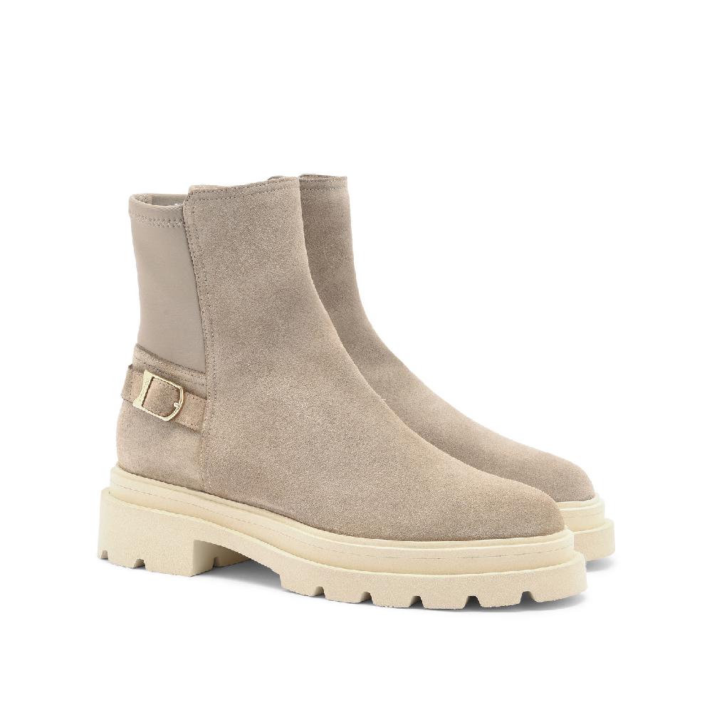 Santoni Stivaletto da donna in suede beige 2025