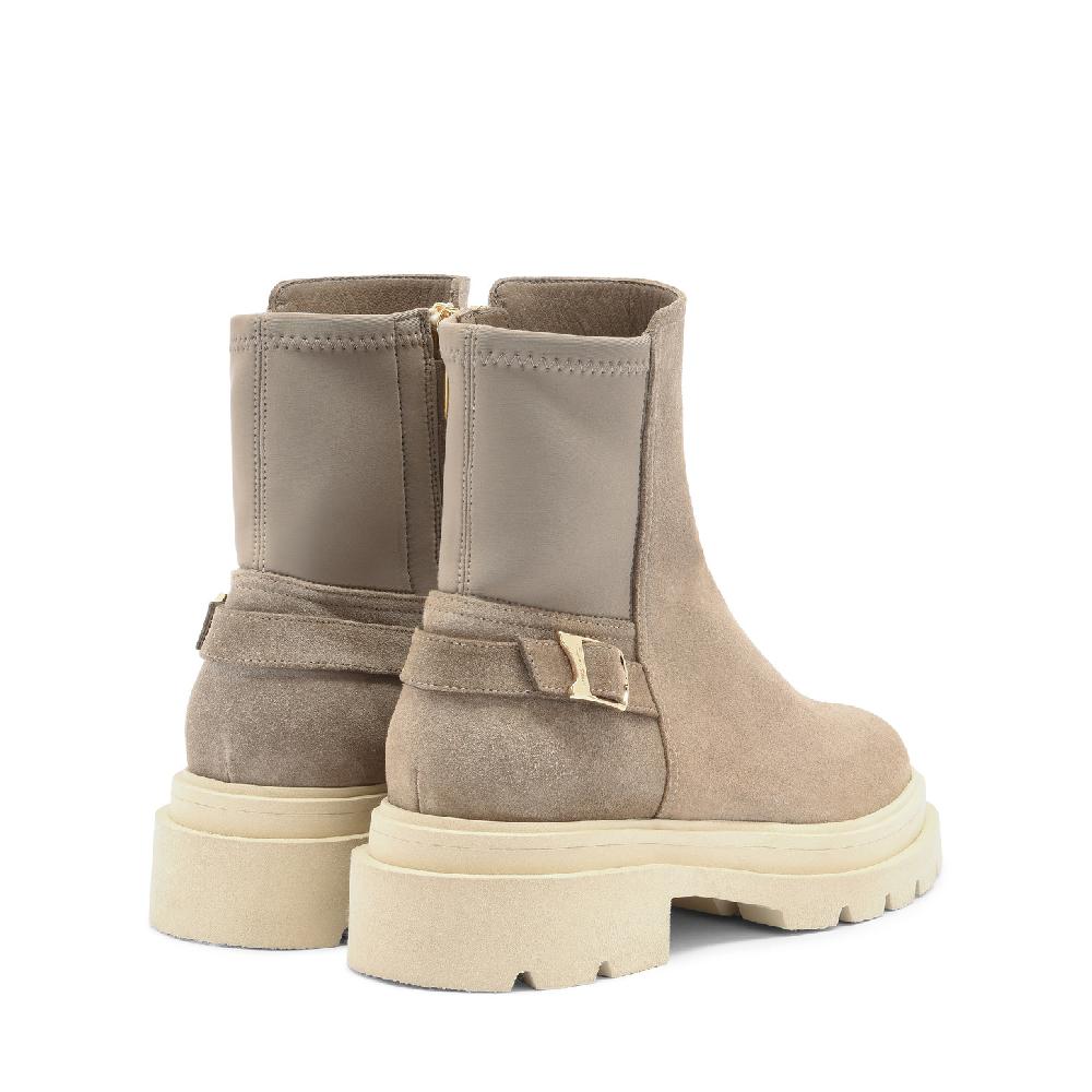 Santoni Stivaletto da donna in suede beige 2025