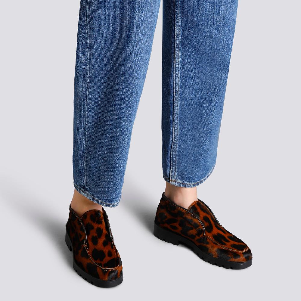 Santoni Stivaletto desert da donna in cavallino animalier Italy