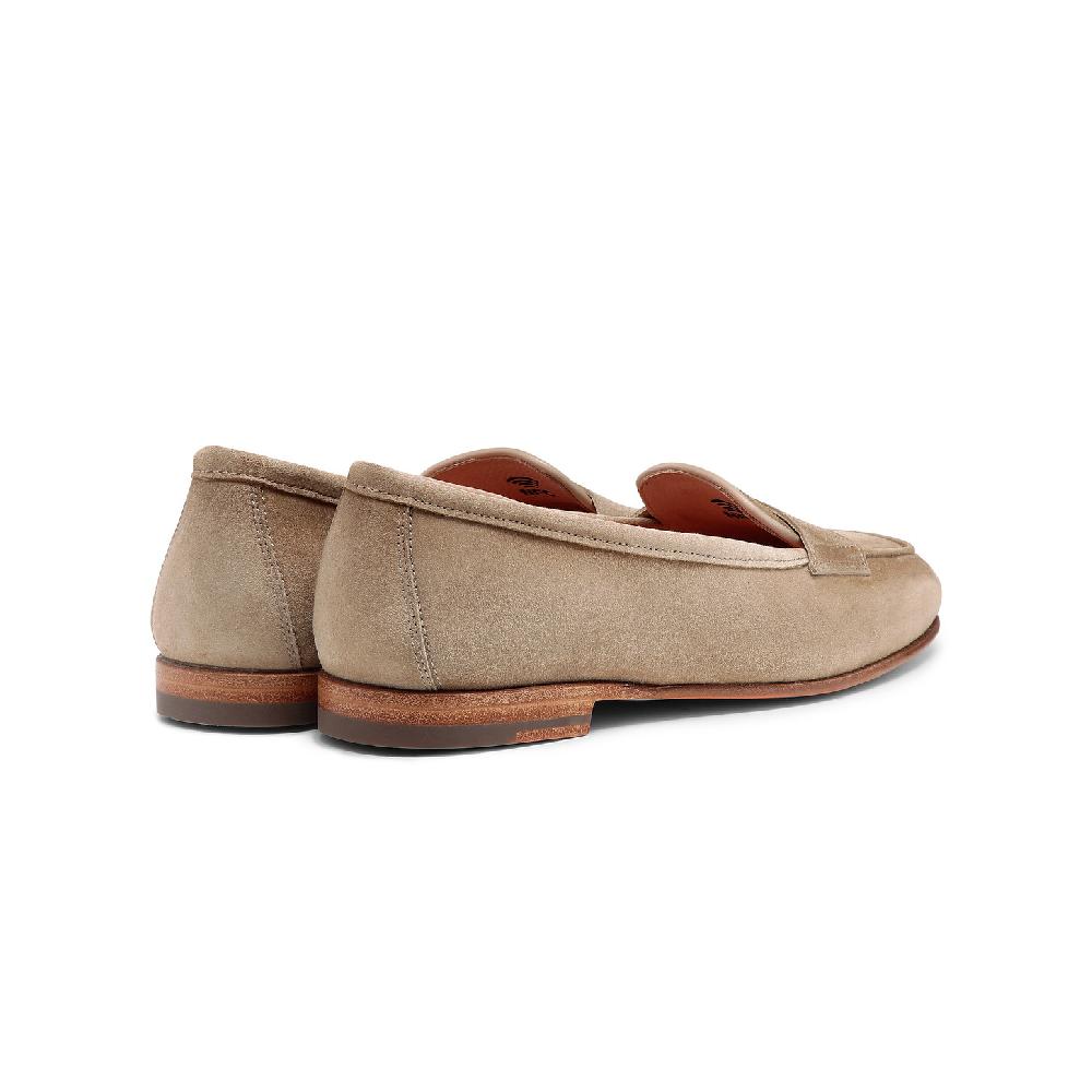Santoni Mocassino Carla da donna in suede beige Vendita