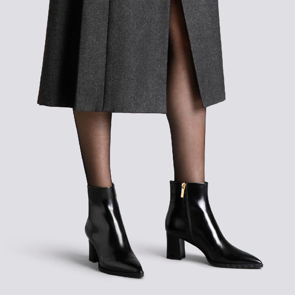 Santoni Stivaletto tacco medio da donna in pelle nera Negozi Online