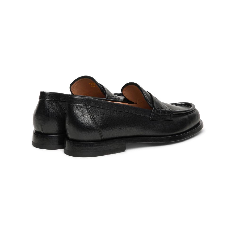 Santoni Mocassino penny da donna in pelle nera Promozione Limitata