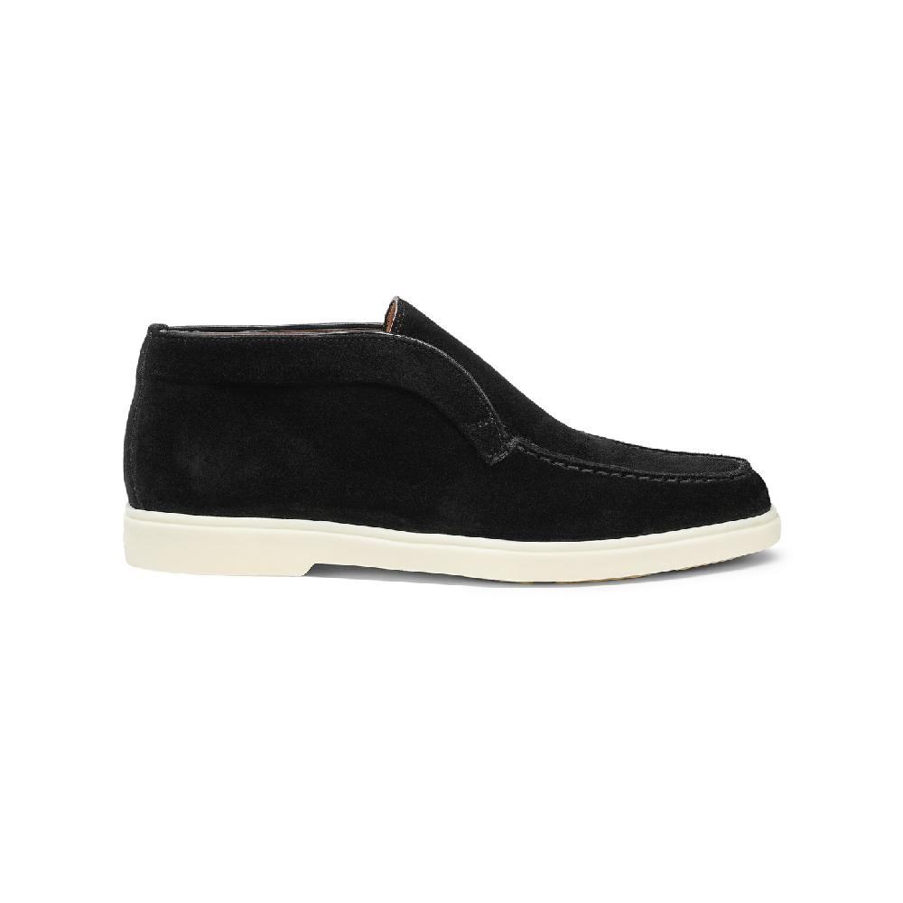 Santoni Stivaletto desert da donna in suede nero Sottocosto