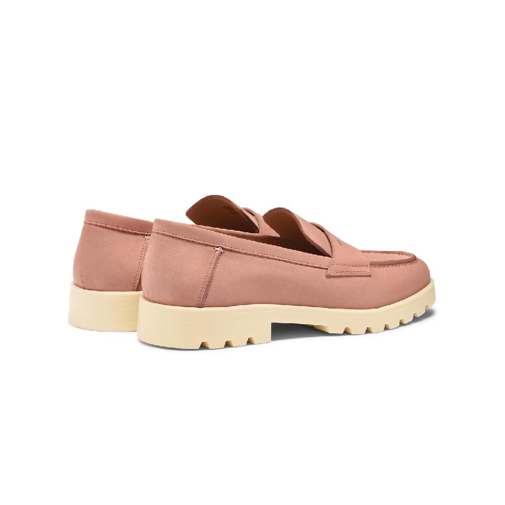 Santoni Mocassino penny da donna in nabuk rosa Outlet