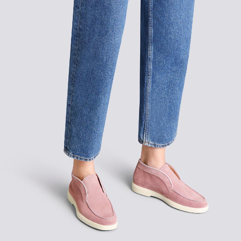 Santoni Stivaletto desert da donna in suede rosa Hotsell