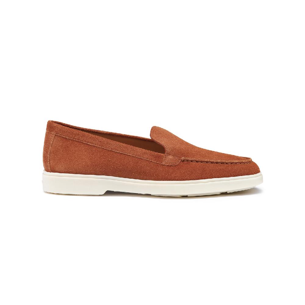 Santoni Mocassino da donna in suede arancione 2025